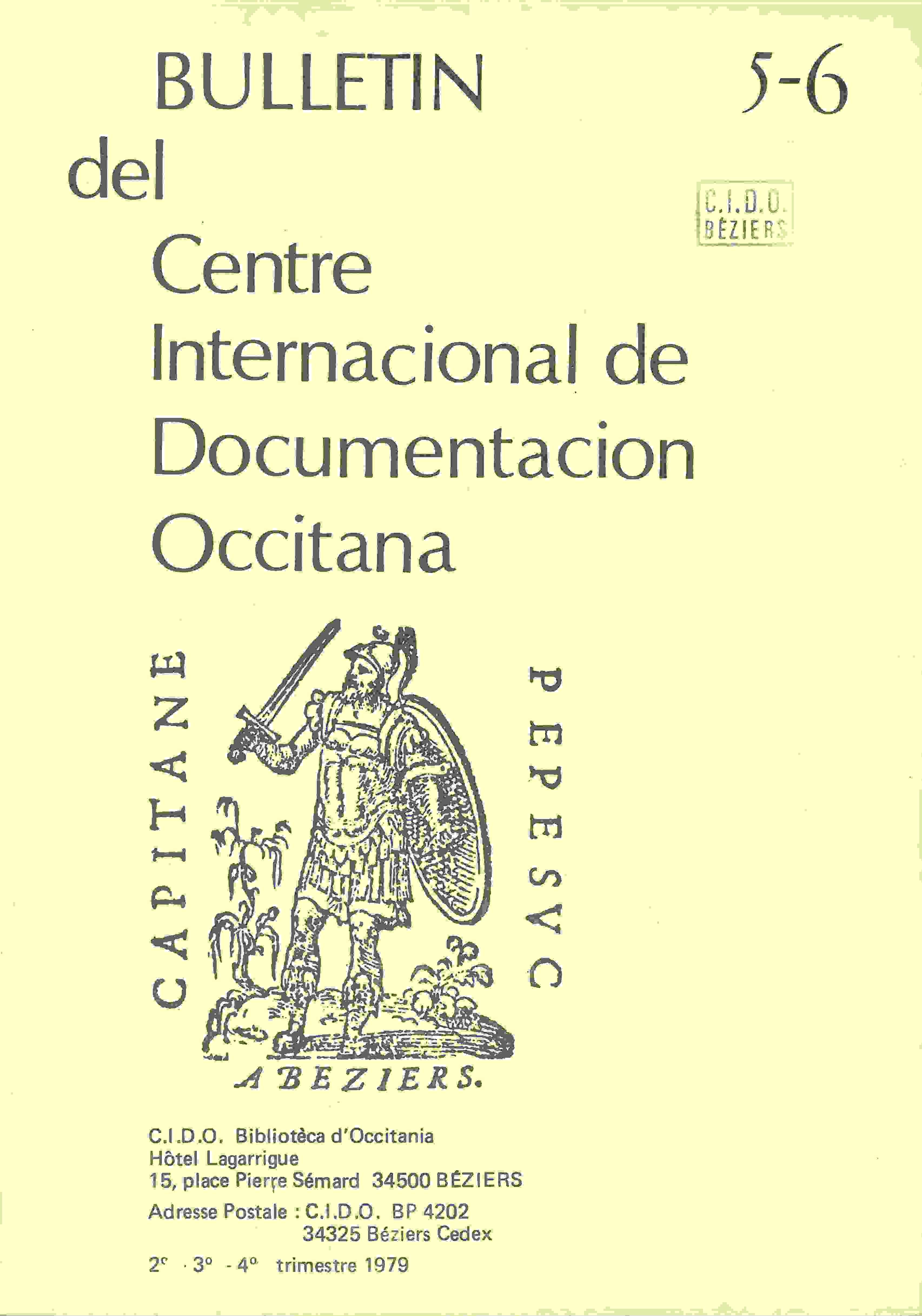 Bulletin del Centre Internacional de Documentacion Occitana publié de 1976 à 1979.